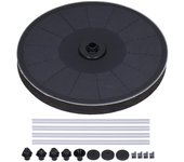 Fuente de baño solar para pájaros, bomba de agua decorativa para jardines, piscinas, acuarios,