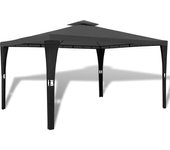 Cenador con techo 3x4 m gris oscuro