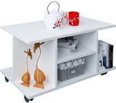 Mesa de sofá de madera mesa de centro ruedas findula
