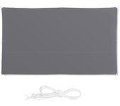 Relaxdays toldo vela rectangular, repelente al agua, protección rayos uv, con cuerdas para tensar, 2x4m, gris