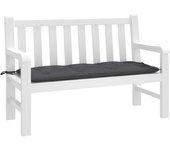 Cojín exterior | cojín de banco de jardín tela oxford gris antracita 120x50x7 cm cfw64003
