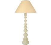 Lámpara de salón tosel anais tela vertical beige d35 x h84 cm