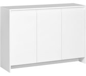 Aparador de cocina homcom melamina de madera blanco 120x35x85 cm