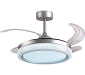 Ventilador de techo acanto bel air 72w aspas retráctiles mando a distancia plata ø108 cm