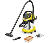 Aspirador, potencia 1100 w con función soplador y 25 litros de capacidad