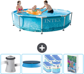 Paquete de piscina - intex - alrededor - 305x305x76 cm + accesorios cb111