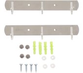 Perchero de pared de acero inoxidable para ahorrar espacio, para cocina, baño y
