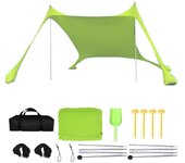 Toldo de playa para acampar, refugio solar, sombra emergente, sombrilla de playa portátil para acampar al aire libre y pescar, 79 x 83 x 59