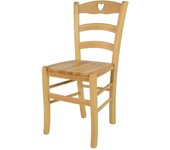 Tommychairs - silla cuore para cocina y comedor, estructura en madera de haya color natural y asiento en madera