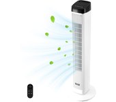 Ventilador torre vevor, ventilador de suelo silencioso 22 ft/s, oscilante 70°, 3 velocidades, 4 modos, temporizador 12h, ventilador sin aspas