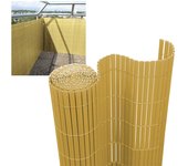 Pvc canisse para valla cortaviento de balcón de jardín, valla cortaviento de balcón bambú 80 x 800cm