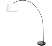 Mexlite - lámpara de pie - solva - negro - lino metal - lámpara de arco - e27 - 3904zw