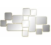 Espejo de pared dkd home decor dorado metal (97,5 x 2,5 x 56 cm)