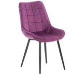 Silla de comedor gigi de terciopelo morado