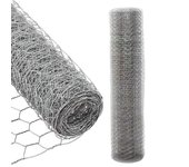 Alambre de gallinero 10/25m, alambre de malla hexagonal para pajarera luz de malla: 27 mm - altura: 100cm x 25m