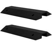 Rampas de umbral de cubierta 2 uds 80x40x8 cm goma