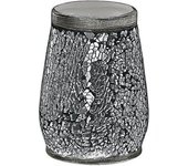 Gedy porta spazzolini myosotis grigio-argento ceramica 11,3x8,5x8,5 cm