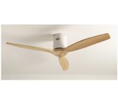 Techbrey ventilador de techo silencioso angistri blanco 132cm motor dc, sin luz, controlador de pared + mando, wifi:no
