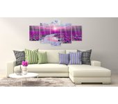 Cuadro acrílico sobre vidrio - el río de la magia [vidrio] 200x100 cm tva110119