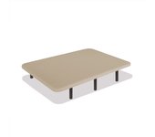 Base tapizada beige 140 x 180 cm, dreamnite, tejido 3d antideslizante, estructura 30x40mm, 5 barras transversales, con patas 40cm