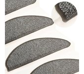 Vidaxl alfombras de peldaños de escalera 15 uds antracita 56x17x3 cm