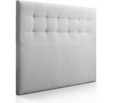 Cabecero canadá tela cabecero de cama tapizado para camas de 90 y 105 (115 x 120 cm) tela gris plata sueños zzz