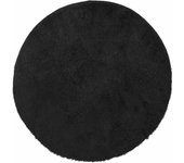 Alfombra peluda de pelo largo navarra negra 100x100cm poliéster