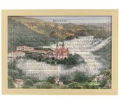 Poster de asturias. láminas de comunidades autonomas de espana. marco negro - a3