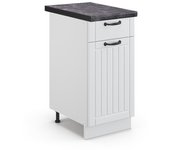 Vicco mueble bajo de cocina fame-line, blanco casa de campo, 40 cm , et antracita