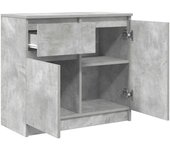 Aparador | aparador de comedor | armario de cocina con cajón gris hormigón 71x35x65 cm madera ingeniería cfw52217