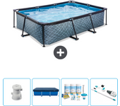 Paquete de piscina - exit toys - rectángulo - 300x200x65 cm + accesorios cb5