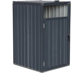 Cubo de basura de acero galvanizado gris, escaut, gris, 73x82x124 cm
