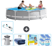 Paquete de piscina - intex - alrededor - 305x305x76 cm + accesorios cb26