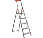 Escalera aluminio rolser brico 5 peldaños. certificada según norma europea en-131 para uso doméstico y profesional.