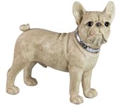 Figura perro bulldog frances resina 33x16x30 cm