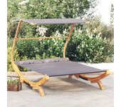 Maison exclusive - tumbona con dosel madera curvada gris antracita 165x203x138 cm