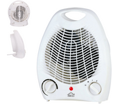 Calentador eléctrico de ventilador de baño calentador convector 2 niveles 2000 w - blanco