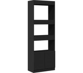 Aparador alto | aparador de comedor | armario de cocina madera de ingeniería negro 63x33x180 cm cfw36761