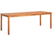 Mesa de jardín madera maciza de acacia 215x90x74 cm