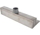 Salida de cascada de acero inoxidable 304, fuente decorativa en cascada para patio, jardín, villa, piscina (300 mm)