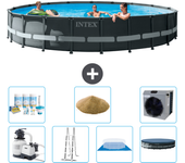 Paquete de piscina - intex - alrededor - 610x610x122 cm + accesorios a2929