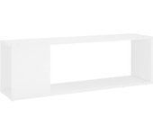Mueble de tv de contrachapado blanco 100x24x32 cm