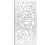 Roses - panel de pvc perforado - parasol - medidas 98x198 cm - espesor 1 cm - color blanco