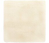Alfombra peluda de pelo largo navarra crema 160x160cm poliéster
