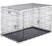 Ferplast jaula plegable para perros dog-inn 120, parque para cachorros, transportín de metal, separador incluido, puerta doble con cierre de