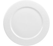 Plato plano cerámico bambú blanco cm30,5