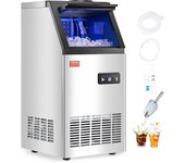 Vevor máquina de hielo autónoma, producción 36,3 kg/24 h, almacenaje 12,7 kg, 36 cubitos en 15 min, pantalla led, función autolimpiante, bar, oficina