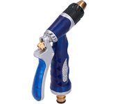 Rociador de manguera de jardín de pvc con boquilla de agua de mano de latón para jardinería doméstica y espacios verdes públicos (azul)