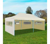 Carpa de recepción plegable color crema 3 x 6 m