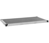Plato de ducha | bandeja de ducha de jardín wpc acero inoxidable gris 110x62 cm cfw74328